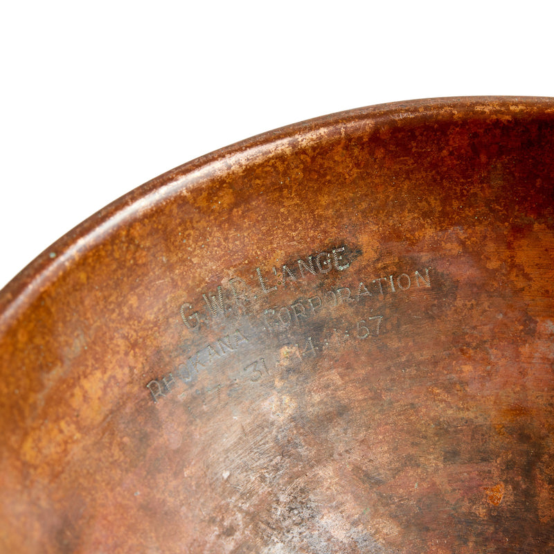 Copper Bowl by G.W.R Lange for Rhokana Corporation