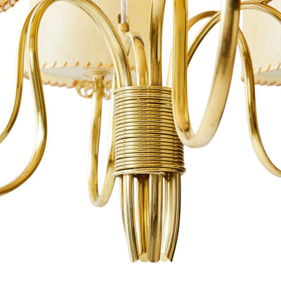 Brass Chandelier by Paavo Tynell for Taito Oy