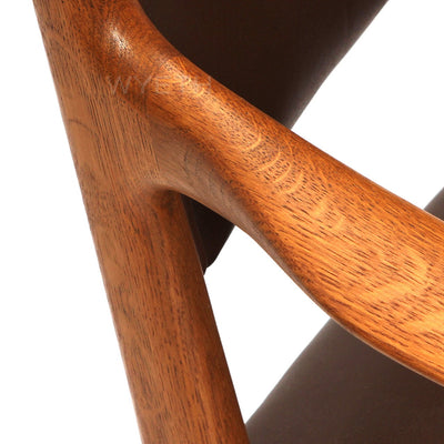 Oak and Leather Armchair by Hans J. Wegner for Johannes Hansen