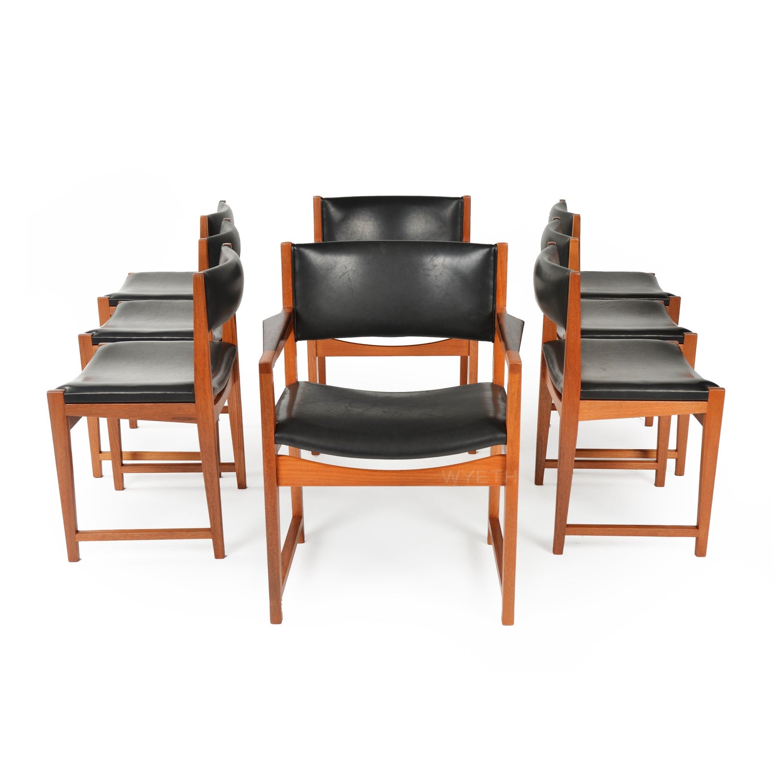 Teak and Leather Dining Chair by Peter Hvidt & Orla Mölgaard-Nielsen for Soborg Mobler