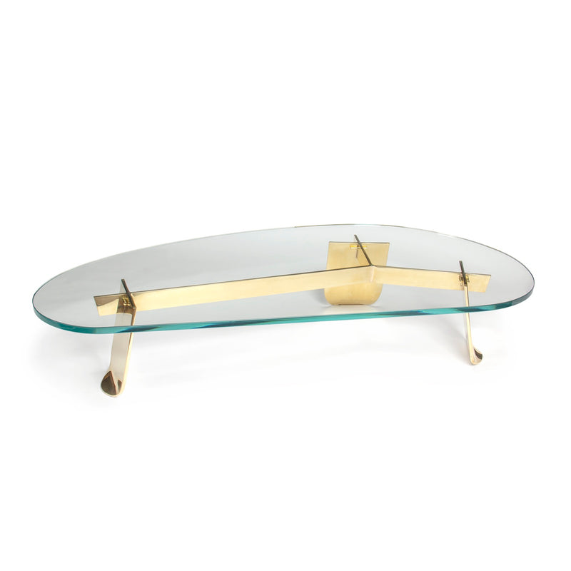 WYETH Original Glass and Bronze Chrysalis Low Table by WYETH, Made to Order