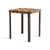 Woven Leather Stool by Swift and Monell