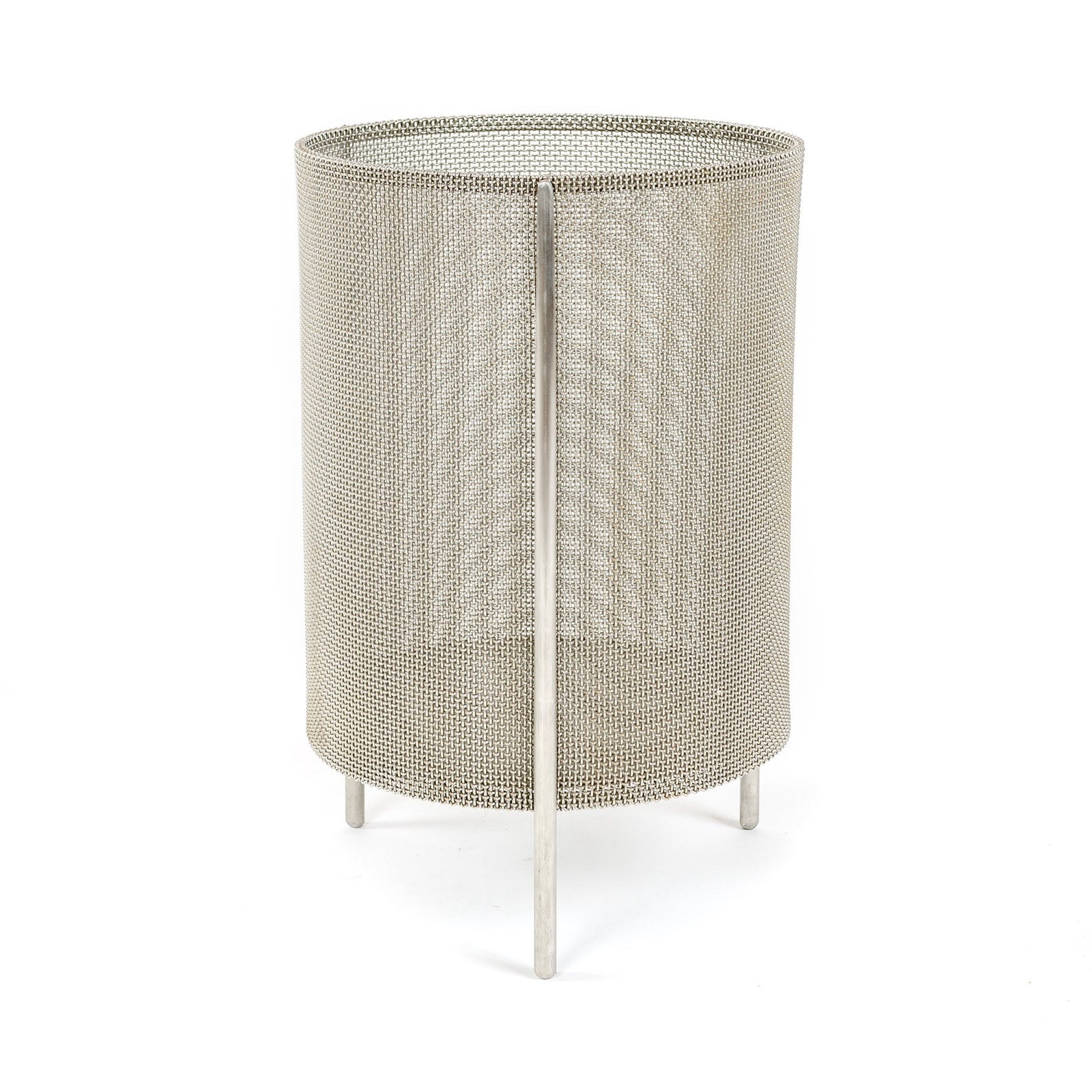 Stainless Steel Wire Cloth Bin or Waste Basket by WYETH, 2014