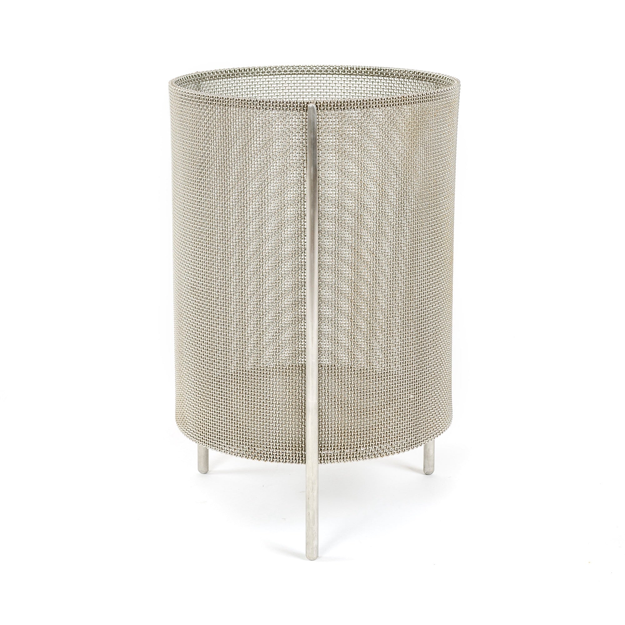Stainless Steel Wire Cloth Bin or Waste Basket by WYETH, 2014
