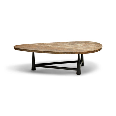 Dunbar Model 5218 travertine marble low table by Edward Wormley for Dunbar, 1952