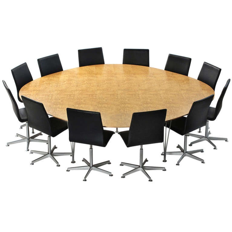 Super Ellipse' Conference or Dining Table by Piet Hein for Bruno