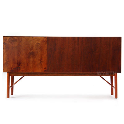 Hvidt & Molgaard-Nielsen Solid Teak Tambour Sideboard by Peter Hvidt & Orla Mölgaard-Nielsen