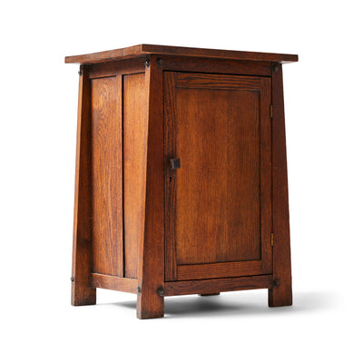 Solid Oak Storage Cabinet or Side Table for H. T. Cushman - WYETH