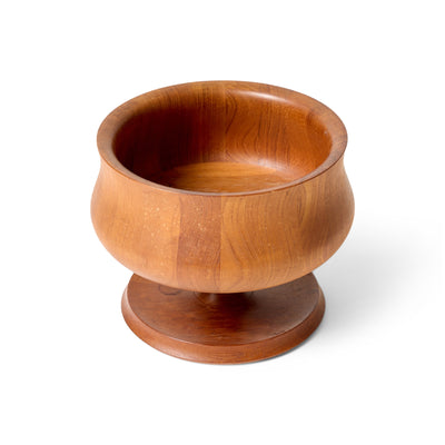 Turned Footed Teak Bowl by Richard Nissen for Nissen, 1956