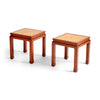 Mahogany and Cork End Table by Edward Wormley for Dunbar