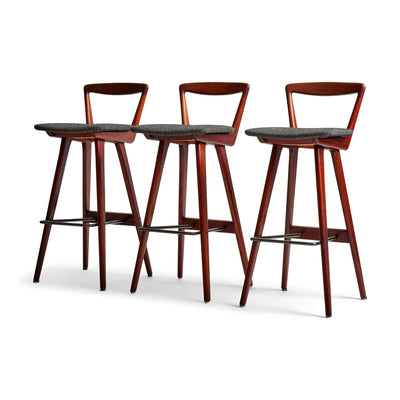 Set of Three Barstools by H. Rosengren Hansen for Brande Møbelindustri