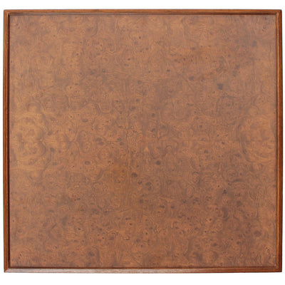 Tapered Leg Walnut Table with Burl Tray Tops by Edward Wormley for Dunbar