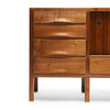 A Corner Walnut Sideboard With Tambour Doors by Edward Wormley for Dunbar, 1950's