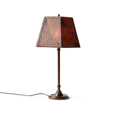 Arts and Crafts Bronze and Mica Table Lamp from USA