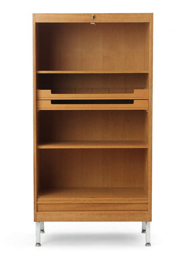 Cabinet with Tambour Door by Hans J. Wegner for Johannes Hansen