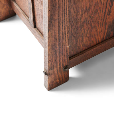 Solid Oak Storage Cabinet or Side Table for H. T. Cushman - WYETH