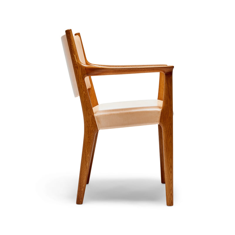 Teak Arm Oak Frame Armchair by Hans J. Wegner for Johannes Hansen, 1950s