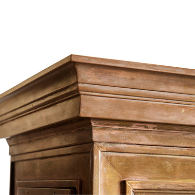 Old World Glass and Bronze Vitrine