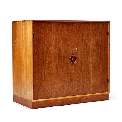 A Solid Teak Two Door Storage Cabinet by Peter Hvidt & Orla Mölgaard-Nielsen - WYETH