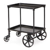 Cast Iron and Steel Serving Cart from USA, 1930s