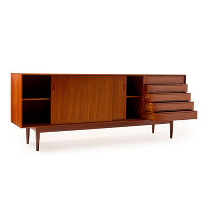 Solid Teak Sieboard by Johannes Aasbjerg, 1960's