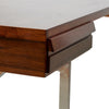 Rosewood and Steel Architect's Desk by Illum Wikkelso for P. Schultz & Co.