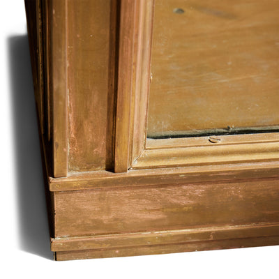 Old World Glass and Bronze Vitrine
