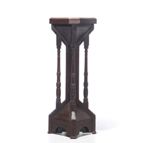 Antique Pine Pedestal Table