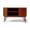 Hvidt & Nielsen Tambour Credenza by Peter Hvidt & Orla Mölgaard-Nielsen for Soborg Mobler, 1957