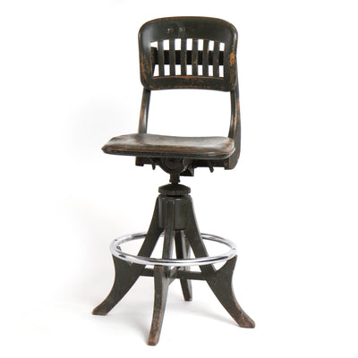 Swiveling Architect's Drafting or Bar Stool for Sikes