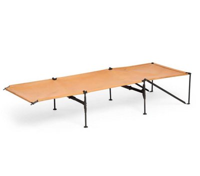 Leather Topped Folding Cot from USA