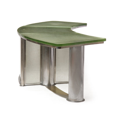 An Impressive Art Deco Chrome and Glass Desk from France, 1930s