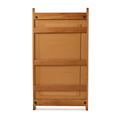 Cherry Natural Edge Frame w/ Ben Shahn's 'Ghandi'Serigraph by George Nakashima for George Nakashima Studio, 1960's
