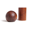 Geometric Teak Salt and Pepper Shakers from Denmark