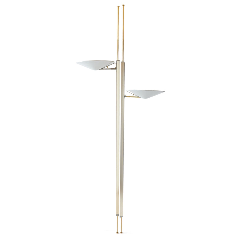 Brass Tension Pole Floor Lamp by Gerald Thurston for Lightolier