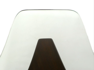 Solid Mahogany and Glass Low Table by Harvey Probber, 1960s