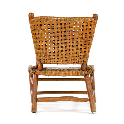 Hickory Woven Seat and Back Lounge Chair for Old Hickory