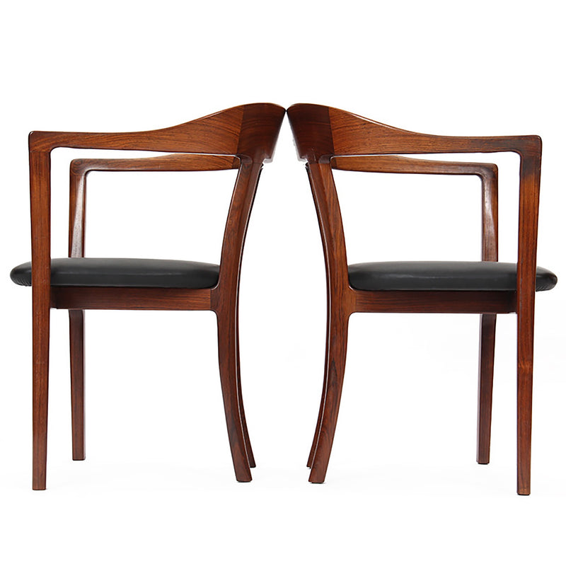 Pair of Rosewood Armchairs by Ole Wanscher for A.J. Iversen