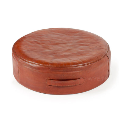 Red Leather Stool by Ivan Schlechter