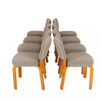Set of Eight #62 Large Upholstered Dining Chairs by Alvar Aalto for Artek, 1934