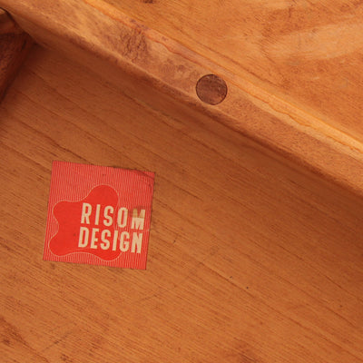 Mahogany Modernist Desk with Gallery Edge Top by Jens Risom