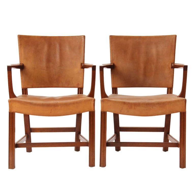 Pair of Arm Chairs by Kaare Klint for Rud Rasmussen