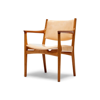 Teak Arm Oak Frame Armchair by Hans J. Wegner for Johannes Hansen, 1950s