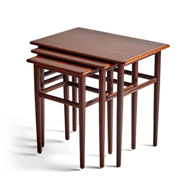 Rosewood Nesting Tables from Denmark, 1960's