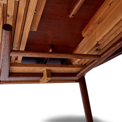 Rare Extension Table in Solid Teak and Oak by Hans J. Wegner for Johannes Hansen