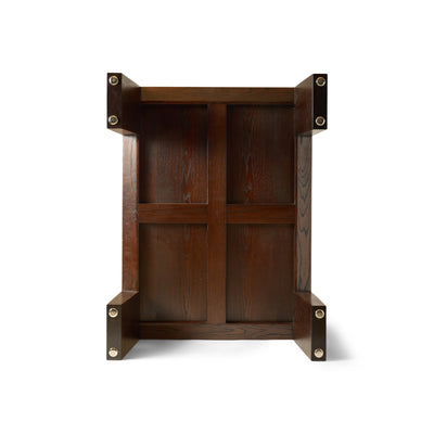 Bamboo and Solid Oak Low Table by WYETH