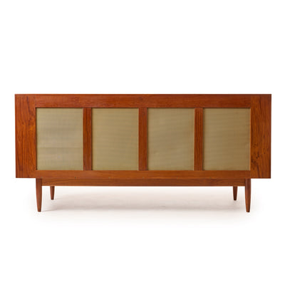 Teak Tambour Sideboard by Johannes Aasbjerg, 1960s