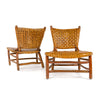 Hickory Woven Seat and Back Lounge Chair for Old Hickory