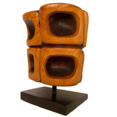 Lignum-Vitae Modernist Table Sculpture by Clark Fitz-Gerald