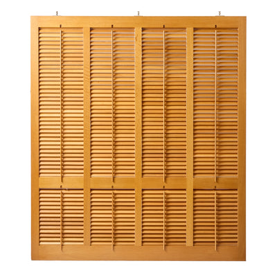 Solid Oak Louvered Panels by Warren Platner, 1980s